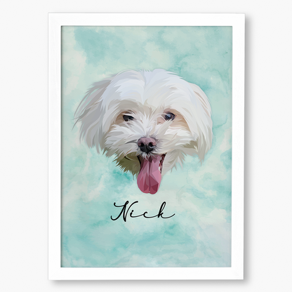 Cuadro Ilustración Rostro Low Poly