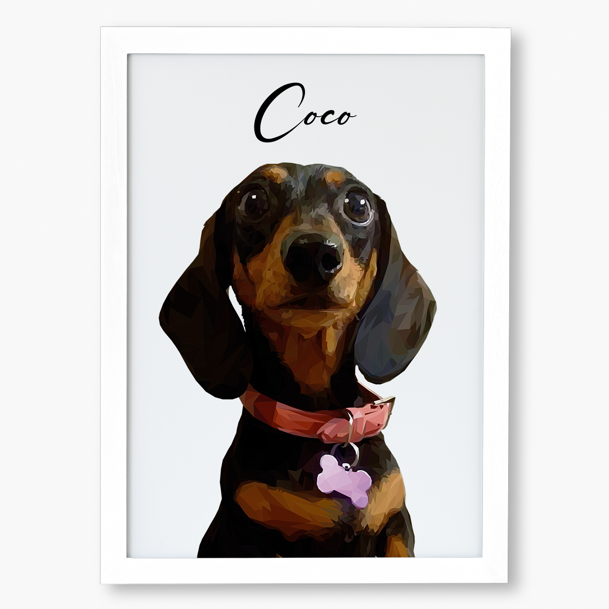 Cuadro Ilustración Busto Low Poly