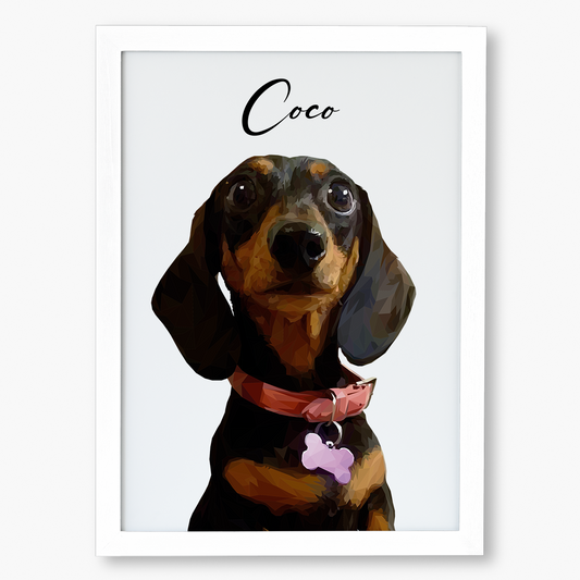 Cuadro Ilustración Busto Low Poly