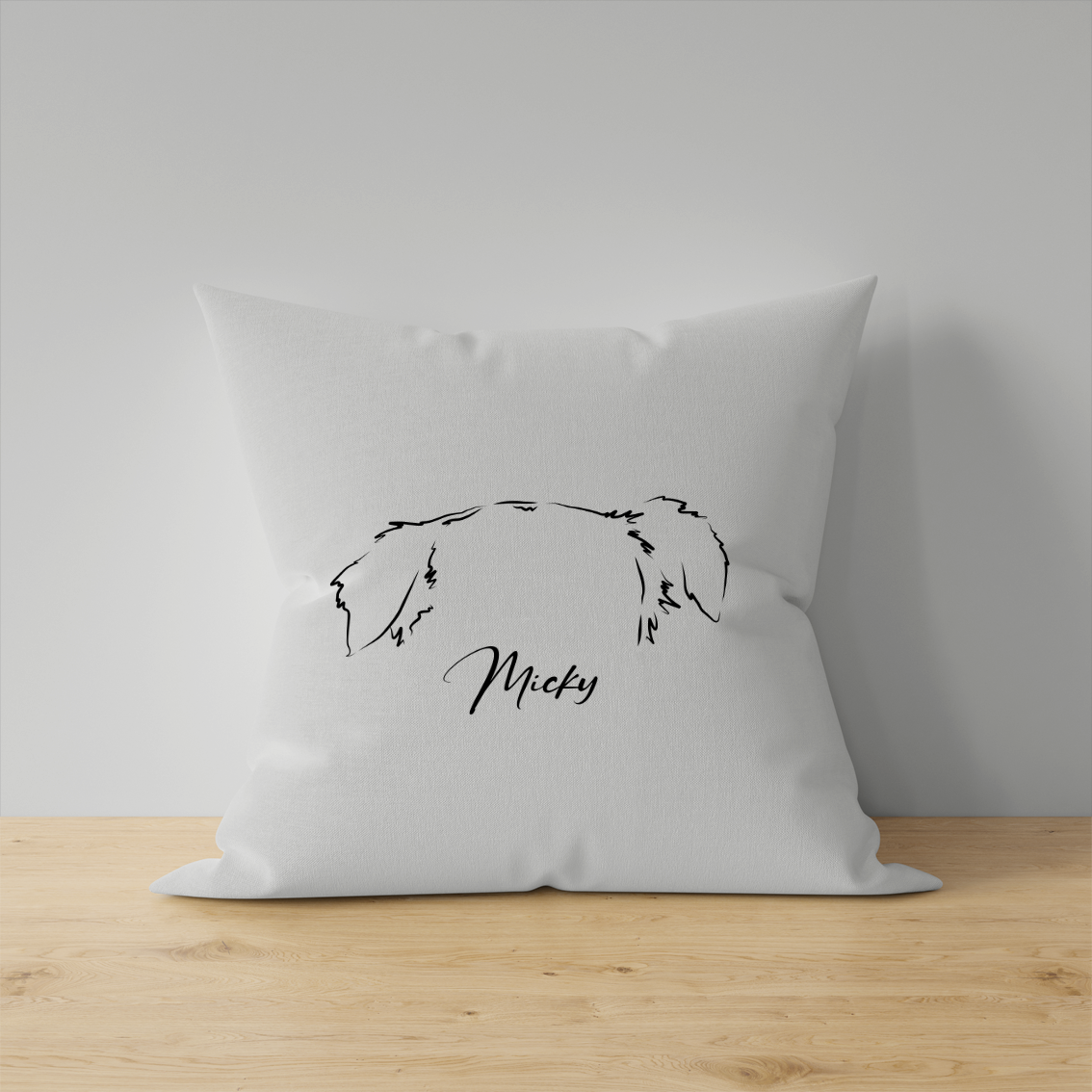 Cojín Personalizado Ilustración Minimalista Orejitas