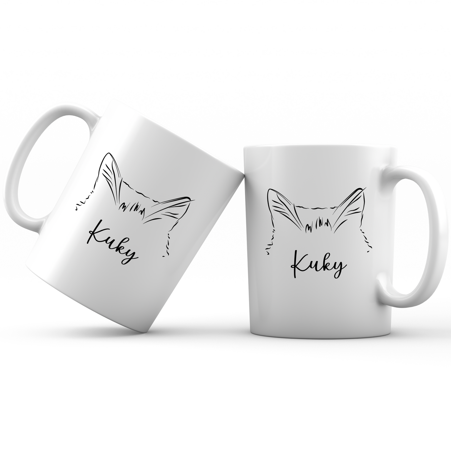 Taza Personalizada Ilustración Minimalista Orejitas