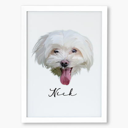 Cuadro Ilustración Rostro Low Poly