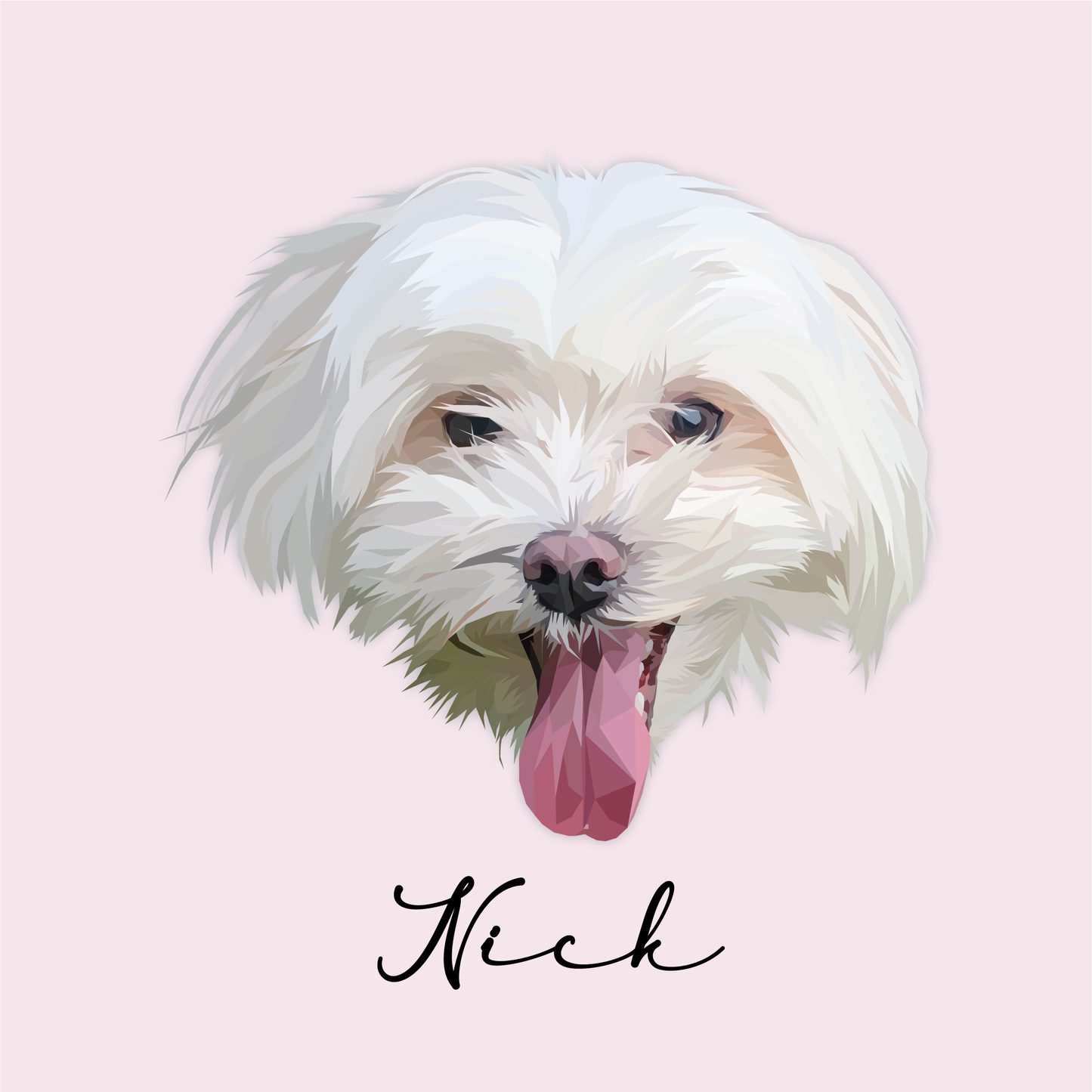 Ilustración Digital Rostro Low Poly