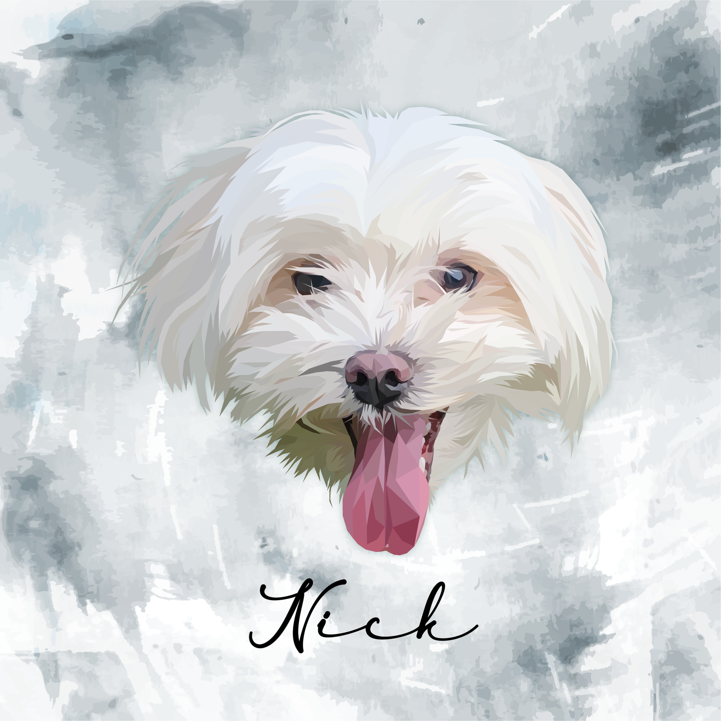 Ilustración Digital Rostro Low Poly