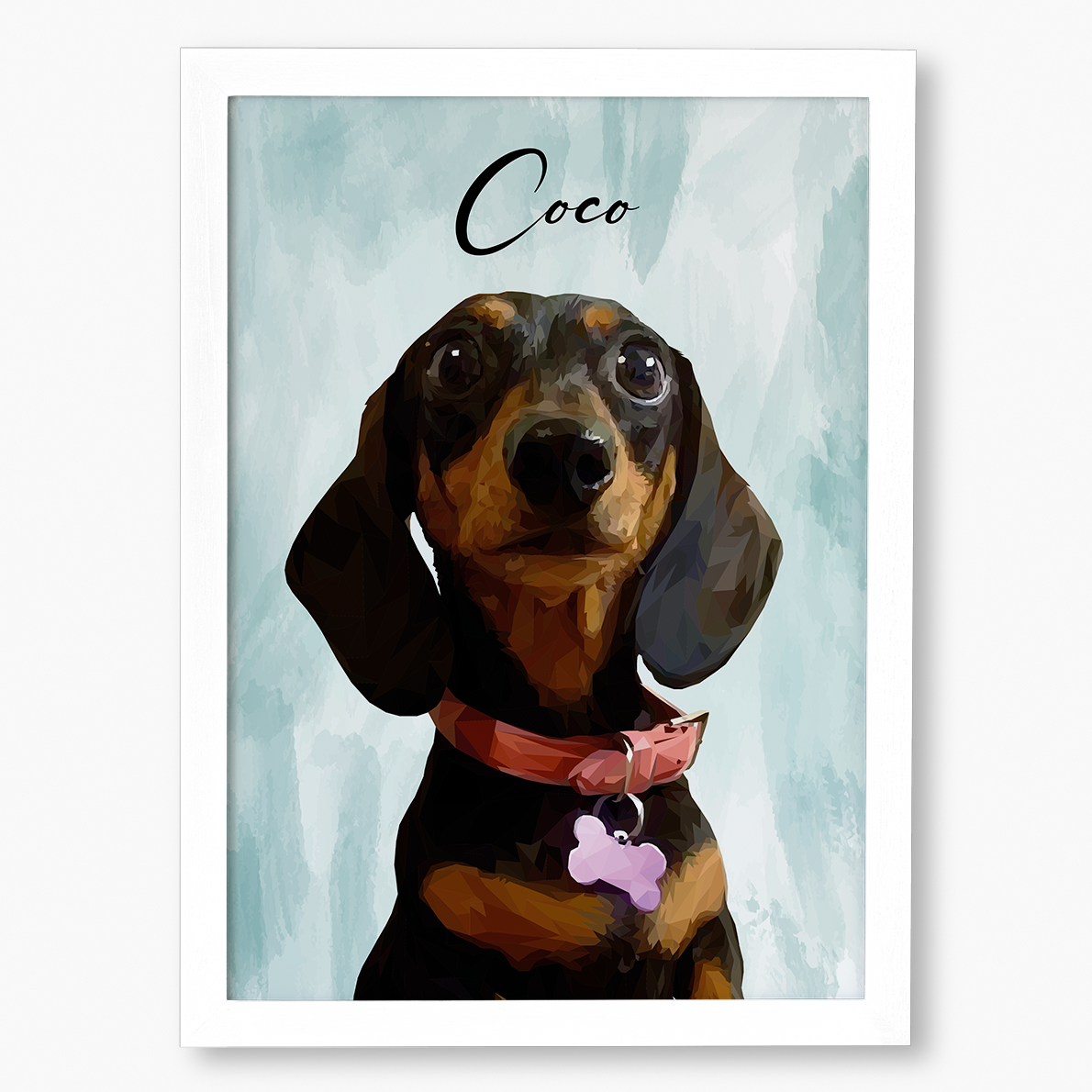 Cuadro Ilustración Busto Low Poly