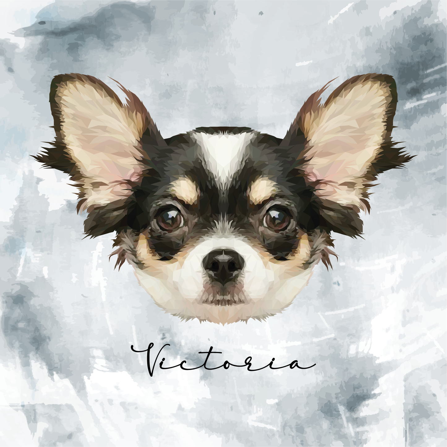 Ilustración Digital Rostro High Poly