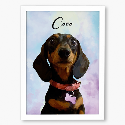 Cuadro Ilustración Busto Low Poly