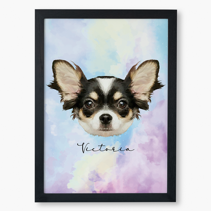 Cuadro Ilustración Rostro High Poly