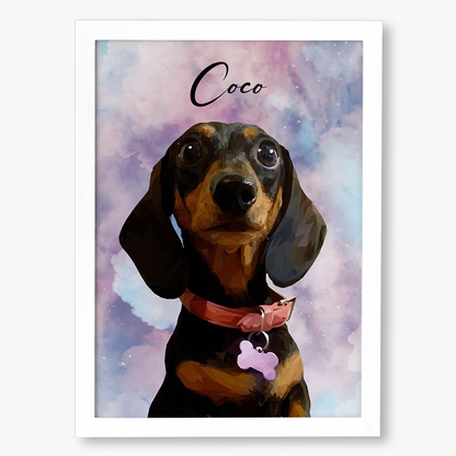 Cuadro Ilustración Busto Low Poly