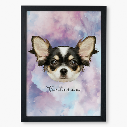 Cuadro Ilustración Rostro High Poly