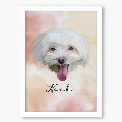 Cuadro Ilustración Rostro Low Poly