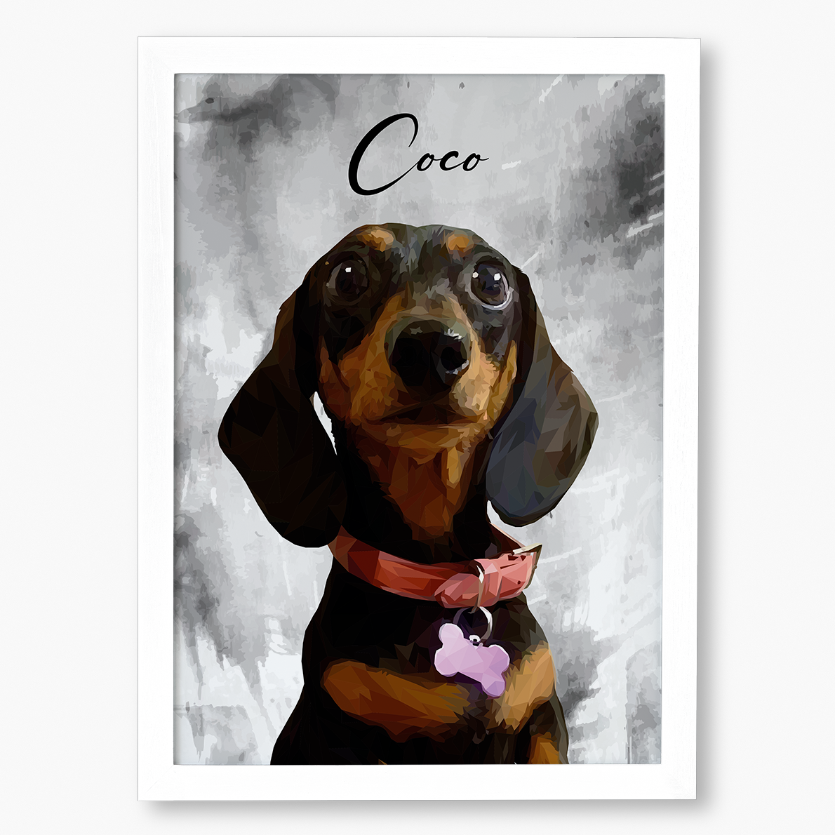 Cuadro Ilustración Busto Low Poly