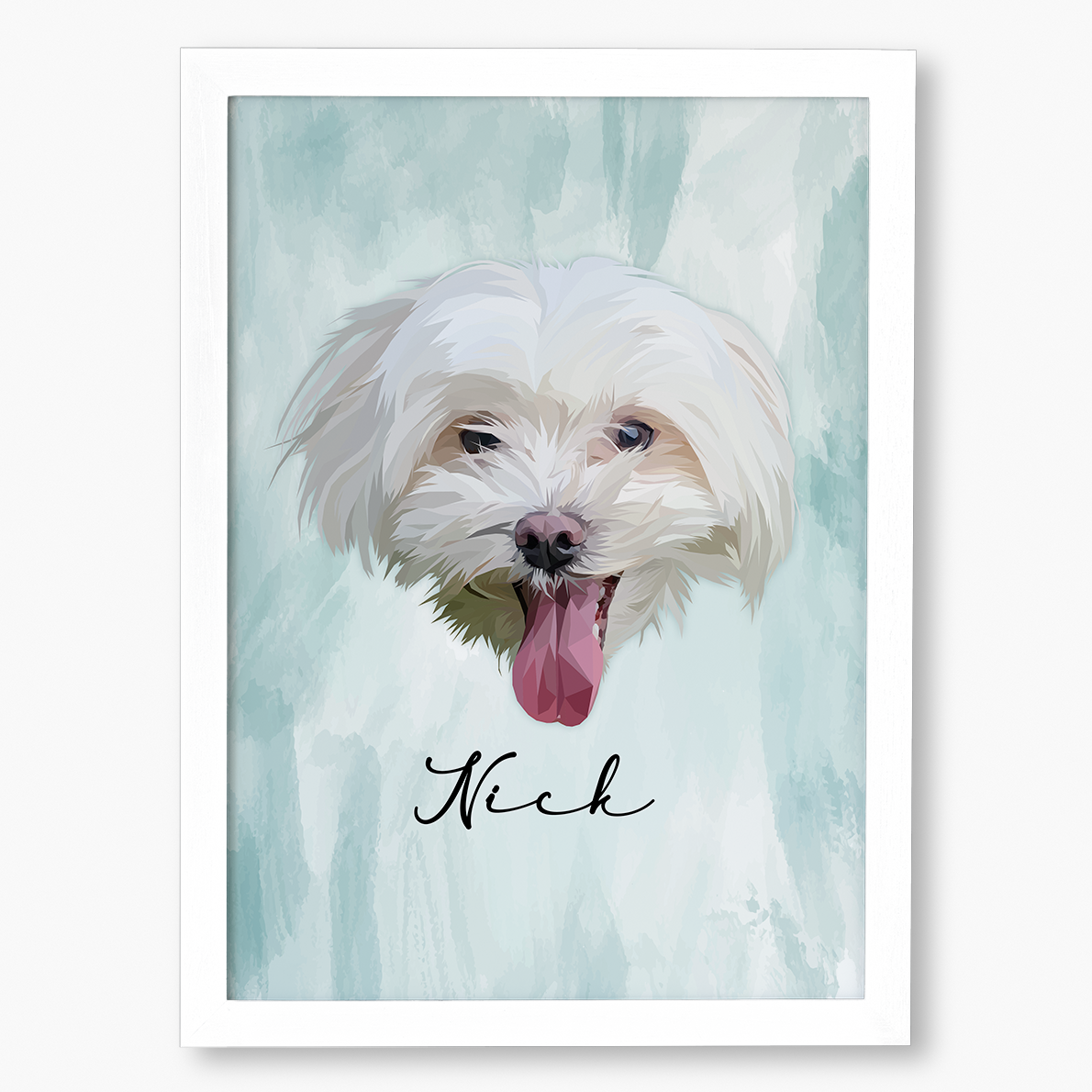 Cuadro Ilustración Rostro Low Poly