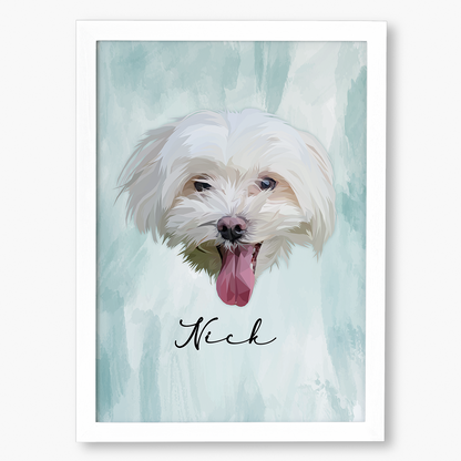 Cuadro Ilustración Rostro Low Poly