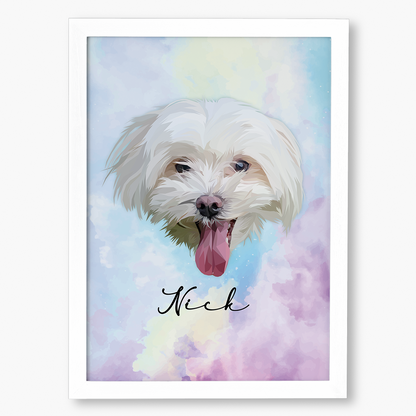 Cuadro Ilustración Rostro Low Poly