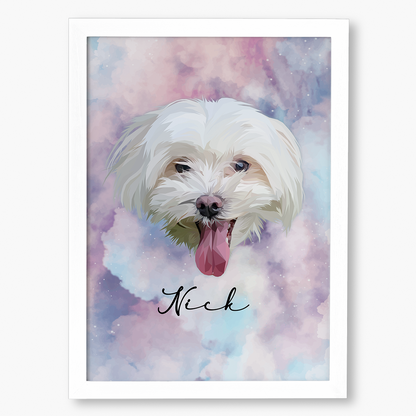 Cuadro Ilustración Rostro Low Poly