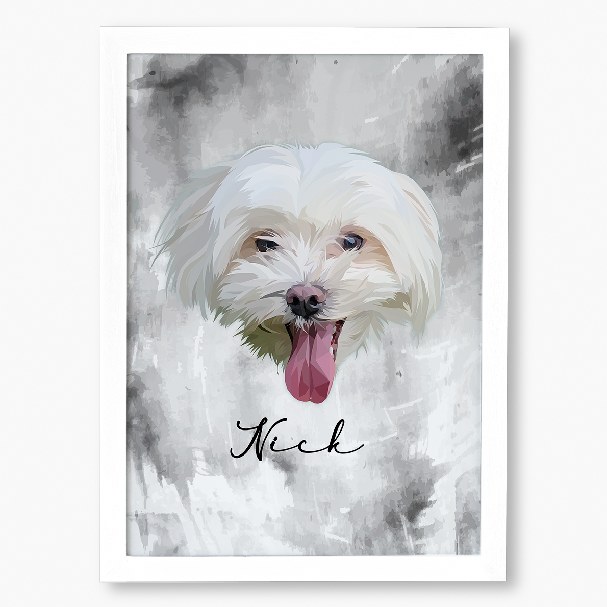 Cuadro Ilustración Rostro Low Poly