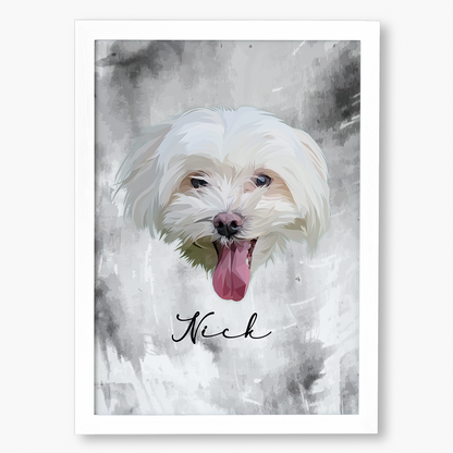 Cuadro Ilustración Rostro Low Poly