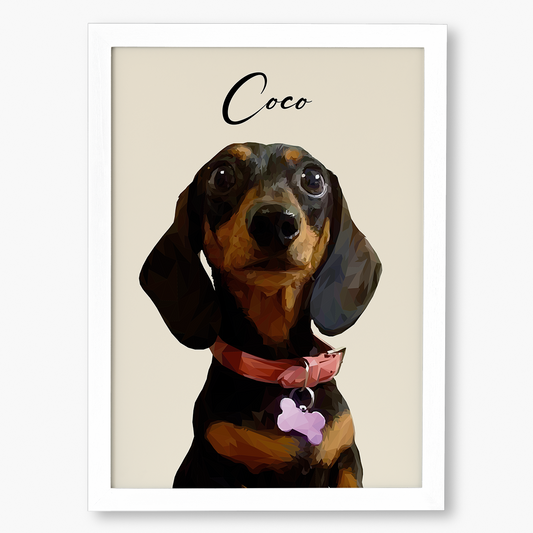 Cuadro Ilustración Busto Low Poly