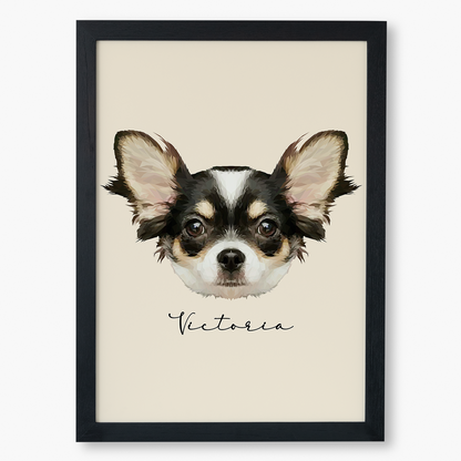 Cuadro Ilustración Rostro High Poly