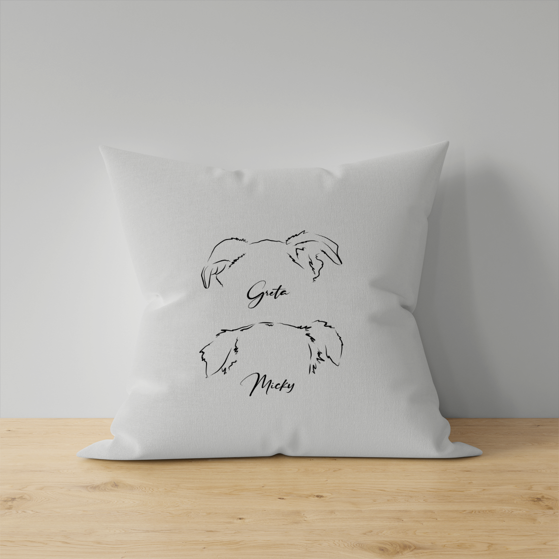 Cojín Personalizado Ilustración Minimalista Orejitas