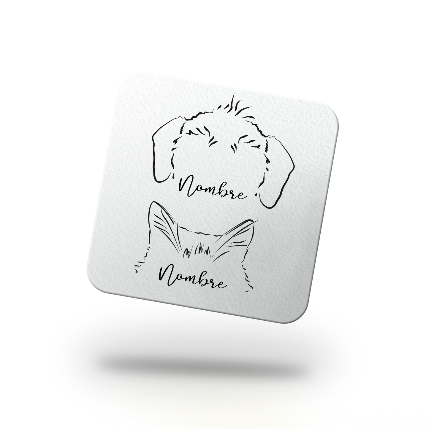 Pack Posavasos Personalizados Ilustración Minimalista Orejitas