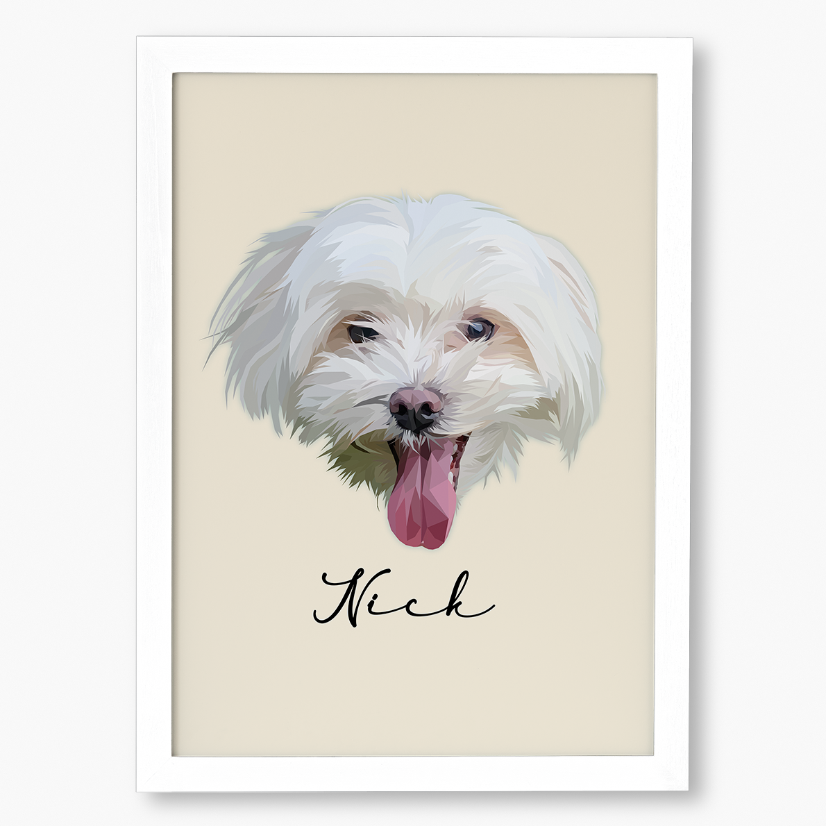 Cuadro Ilustración Rostro Low Poly