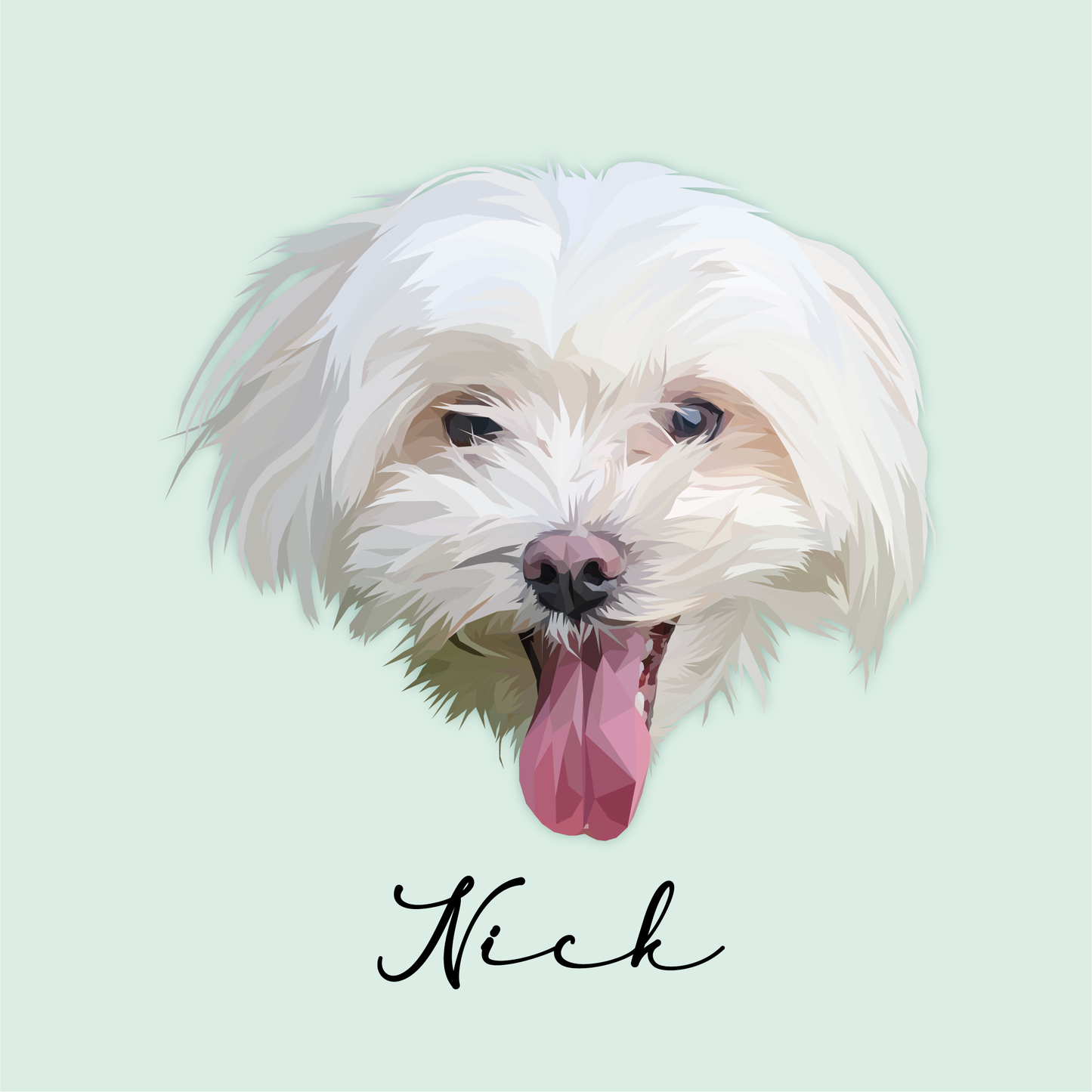 Ilustración Digital Rostro Low Poly