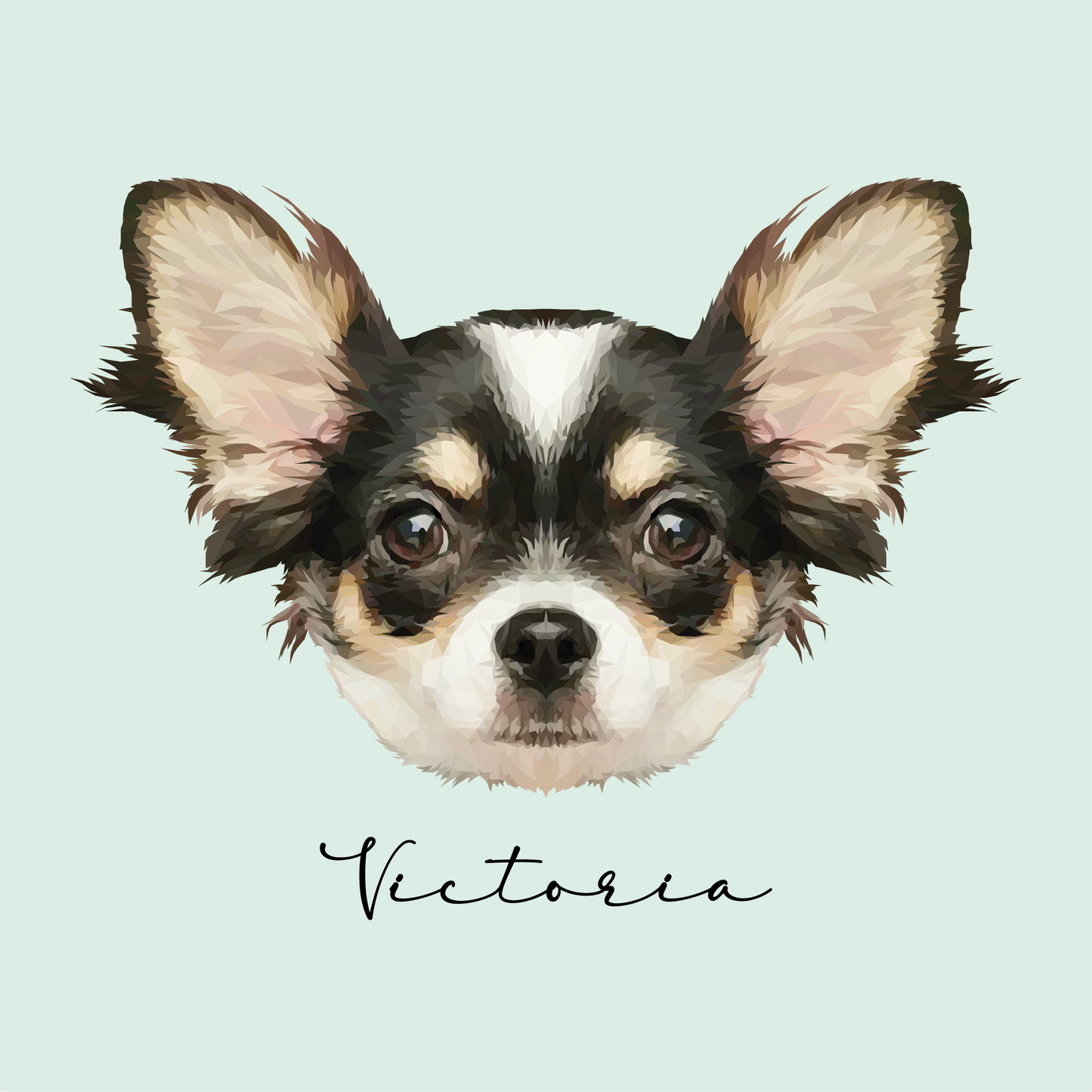 Ilustración Digital Rostro High Poly