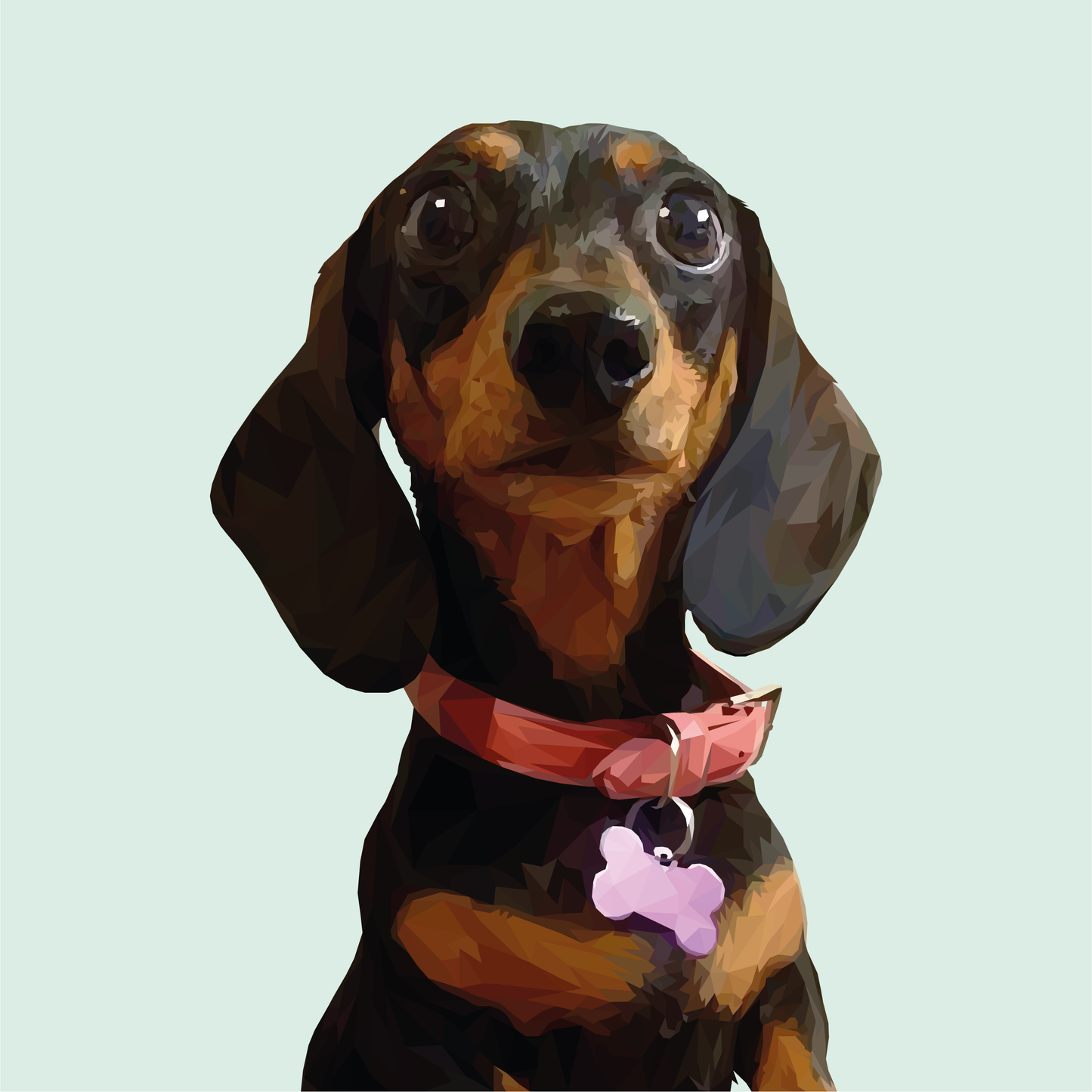 Ilustración Digital Busto Low Poly