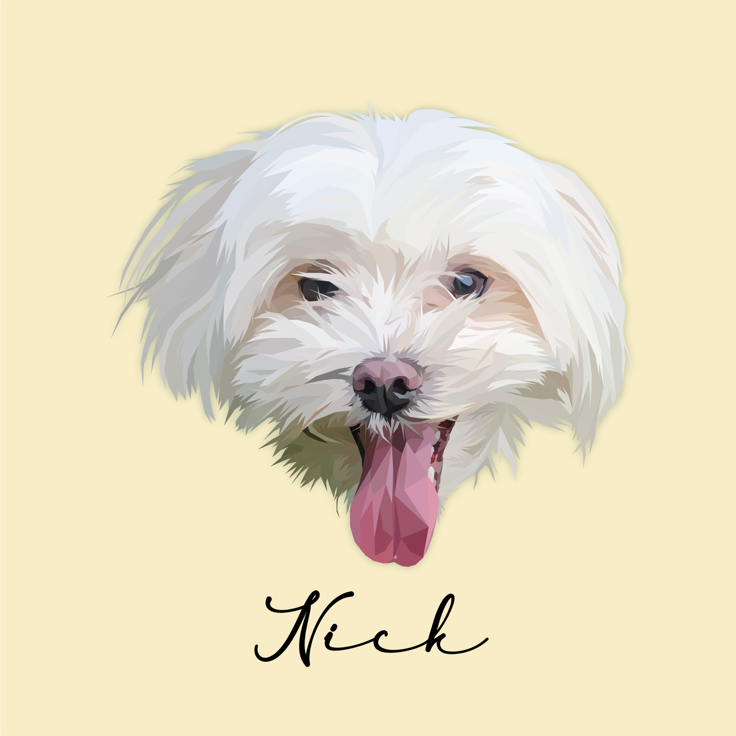 Ilustración Digital Rostro Low Poly