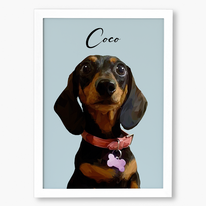 Cuadro Ilustración Busto Low Poly