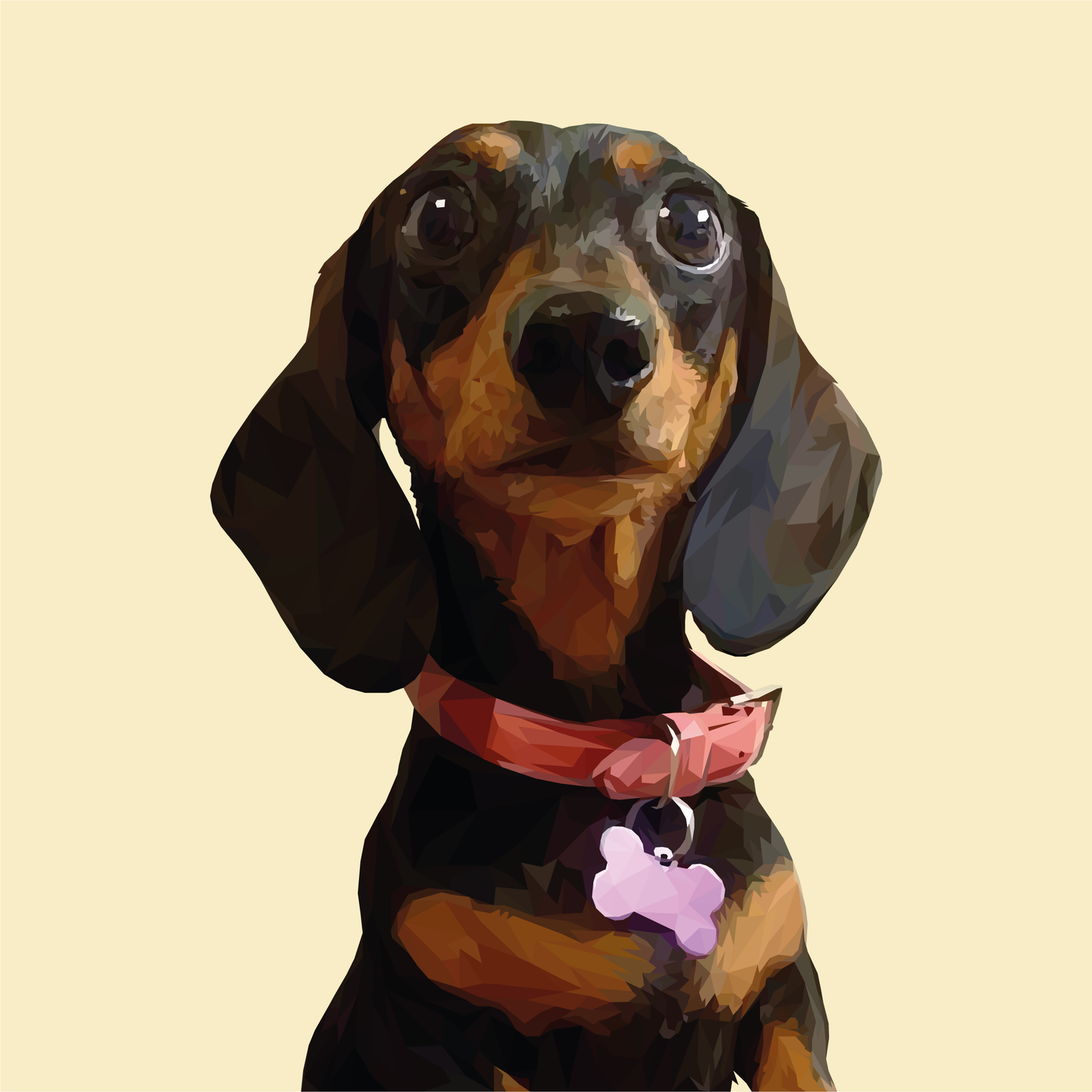 Ilustración Digital Busto Low Poly