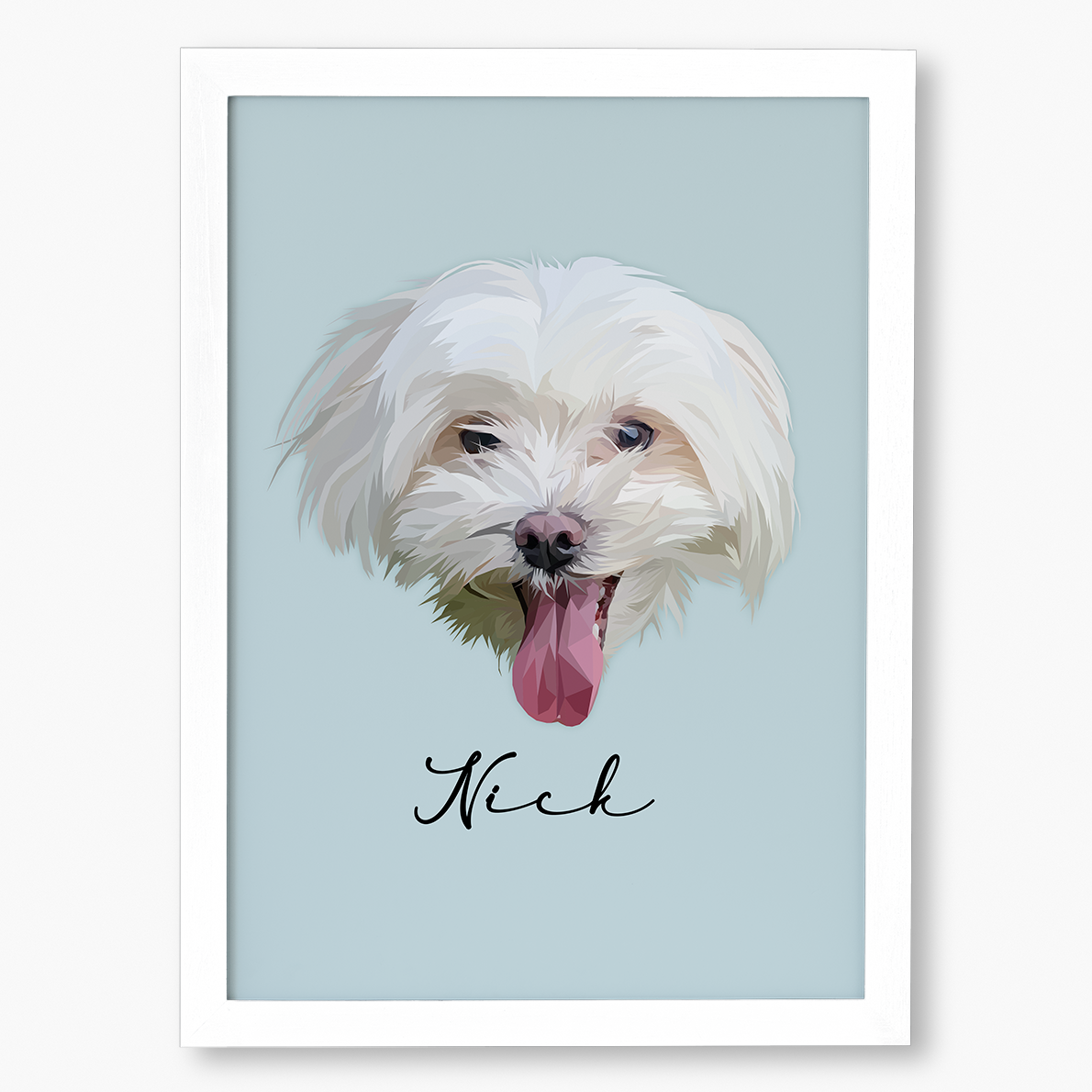 Cuadro Ilustración Rostro Low Poly