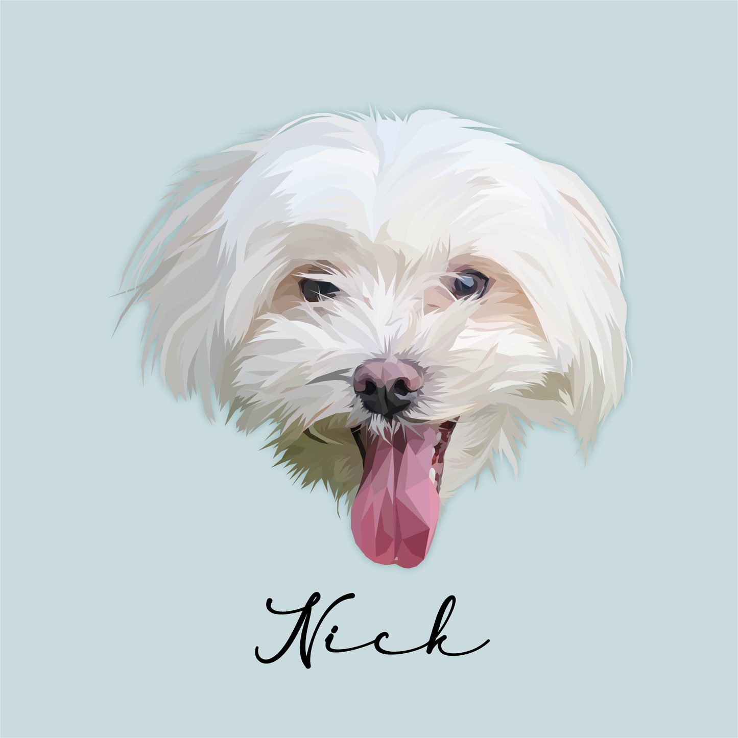 Ilustración Digital Rostro Low Poly