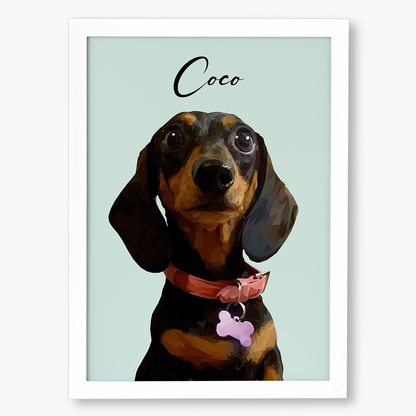 Cuadro Ilustración Busto Low Poly