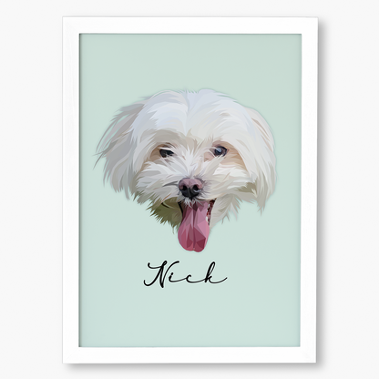 Cuadro Ilustración Rostro Low Poly