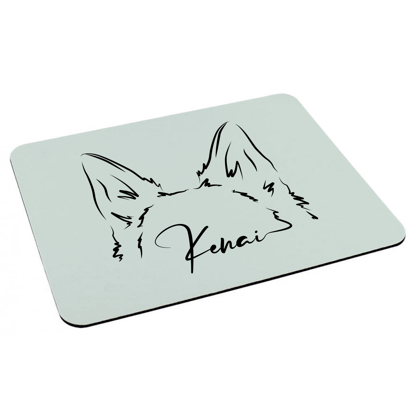 Mouse Pad Rectangular Personalizado Ilustración Minimalista Orejitas