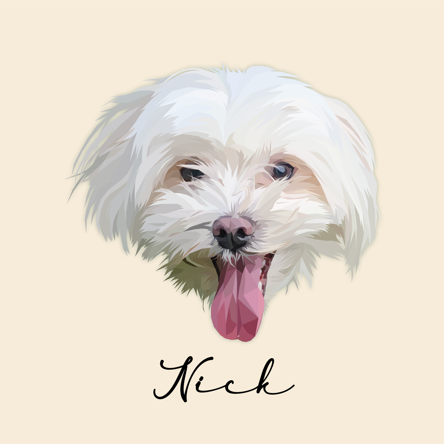 Ilustración Digital Rostro Low Poly