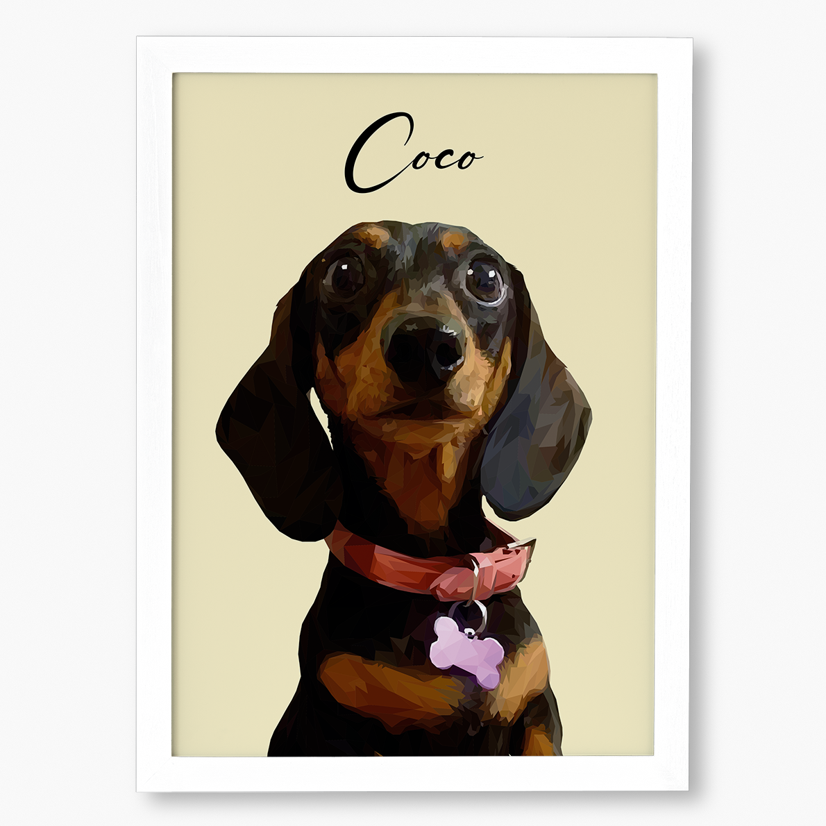 Cuadro Ilustración Busto Low Poly