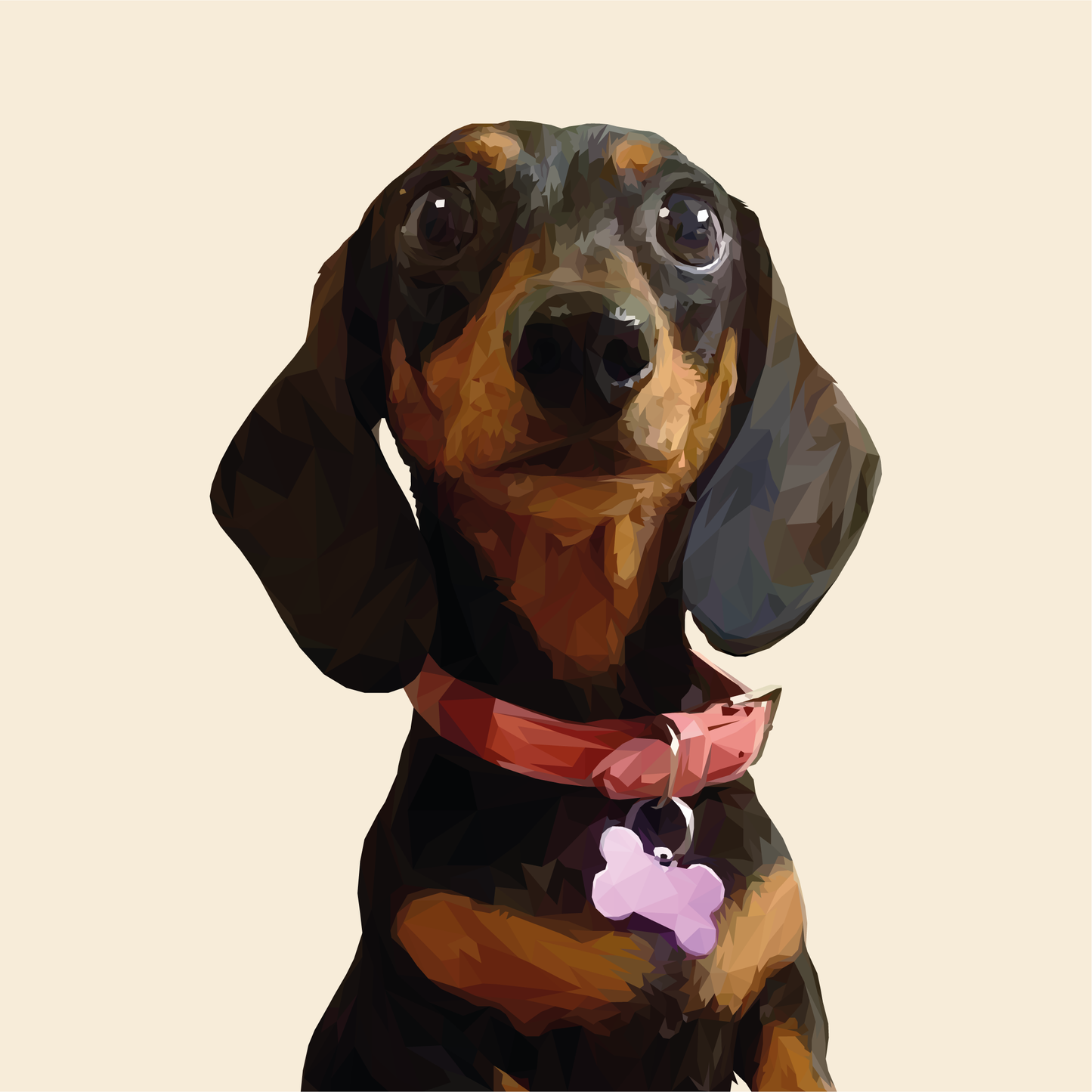 Ilustración Digital Busto Low Poly