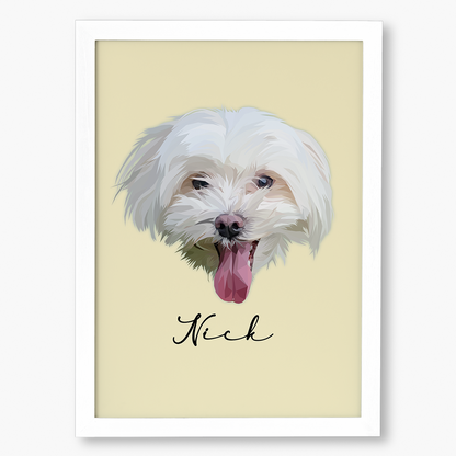 Cuadro Ilustración Rostro Low Poly