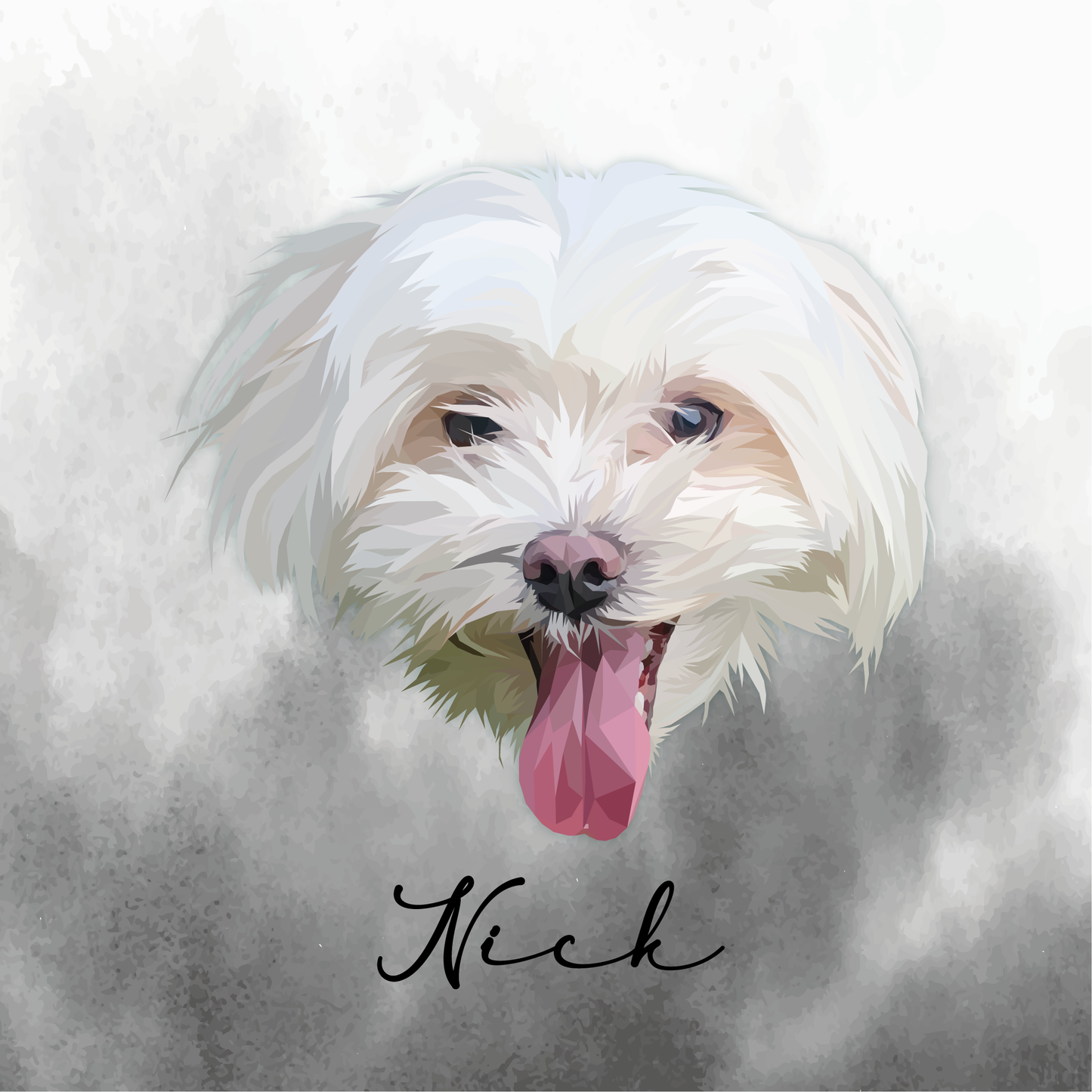 Ilustración Digital Rostro Low Poly