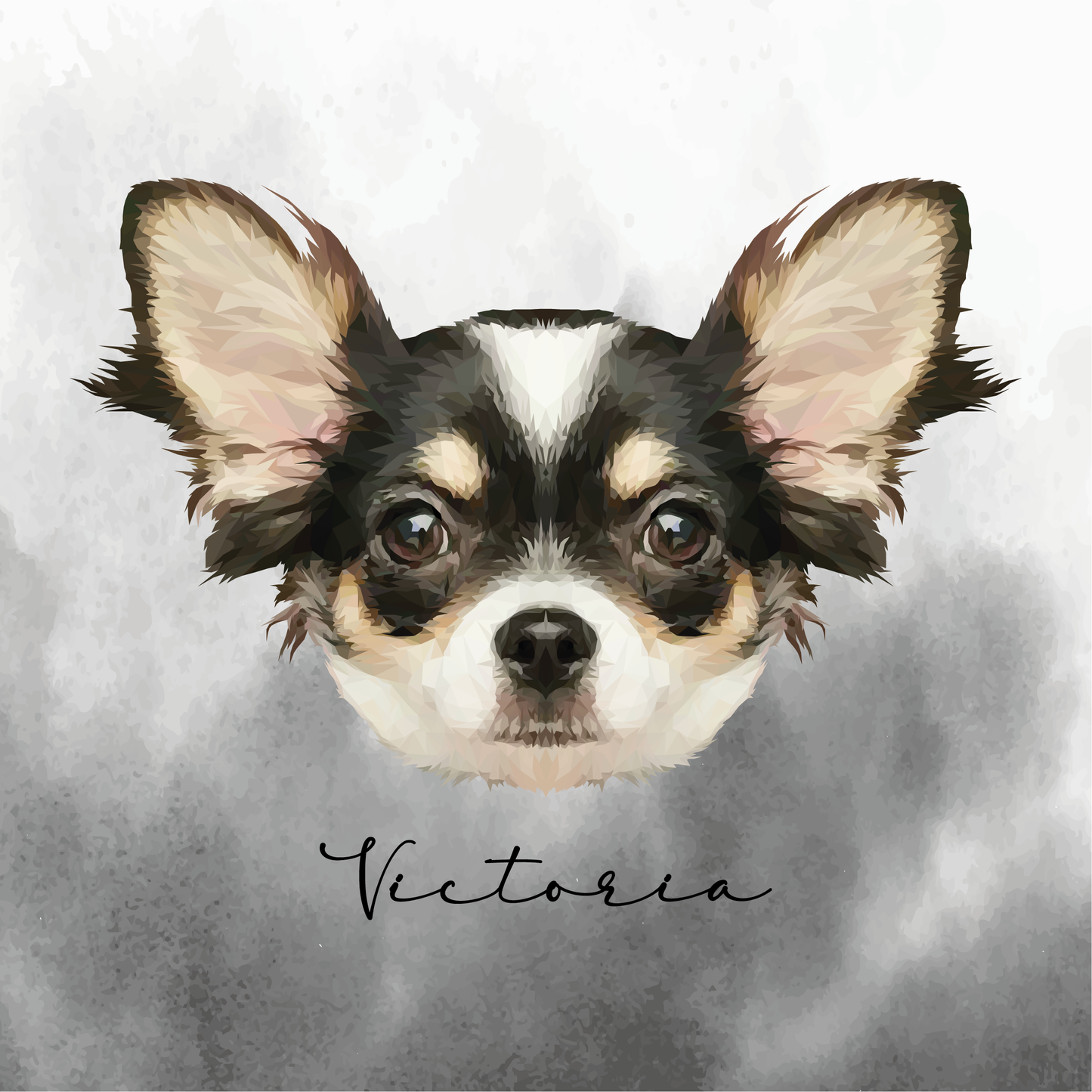 Ilustración Digital Rostro High Poly