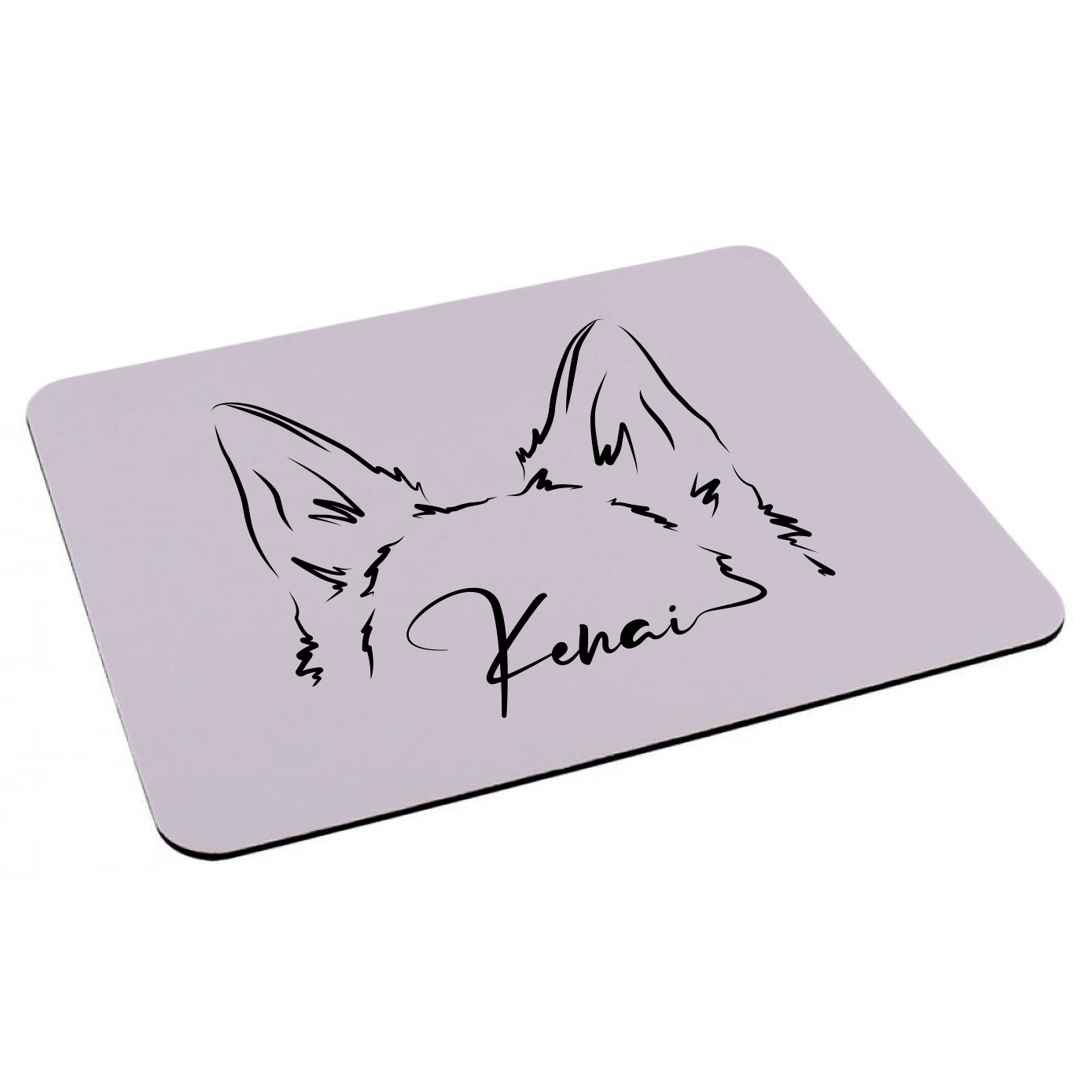 Mouse Pad Rectangular Personalizado Ilustración Minimalista Orejitas