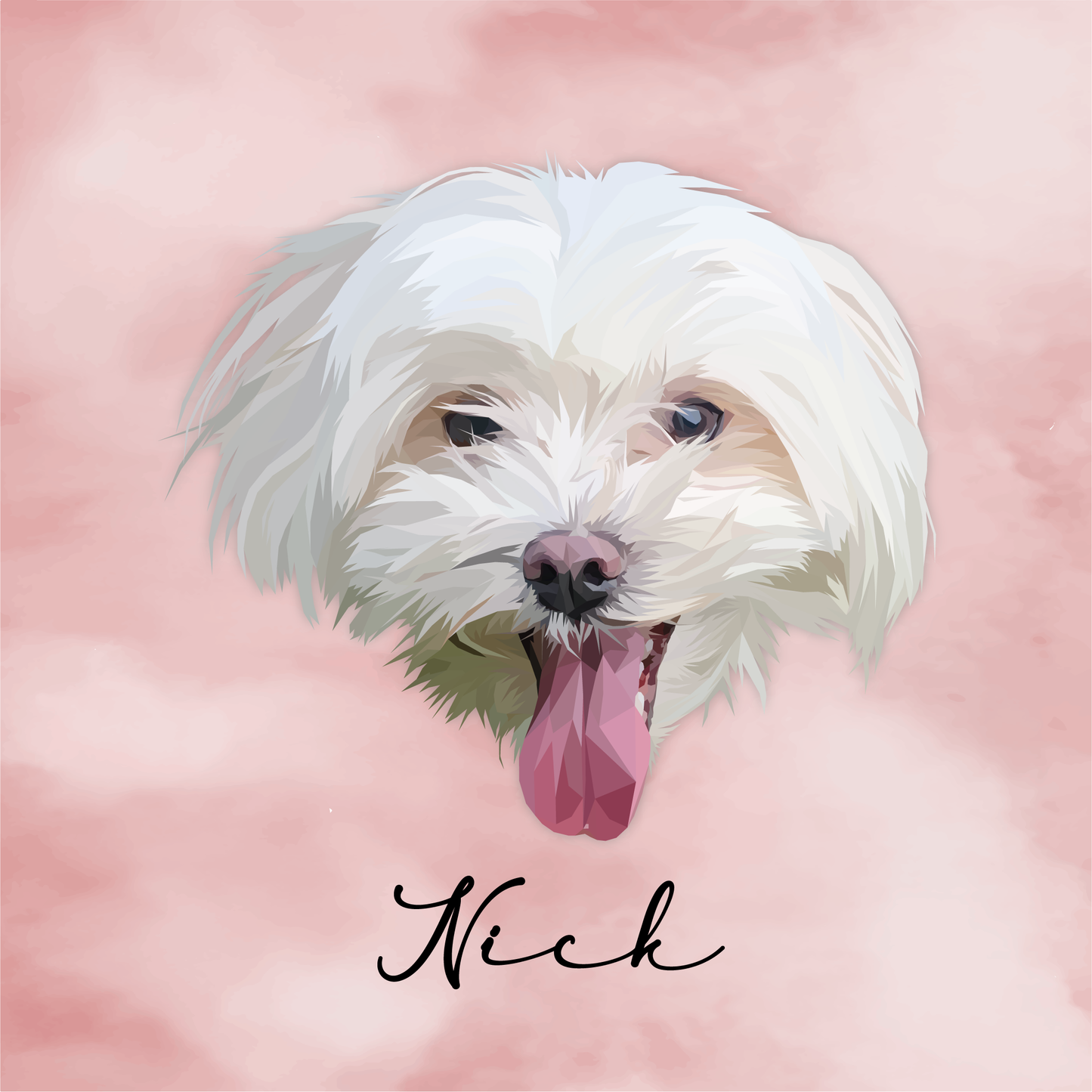 Ilustración Digital Rostro Low Poly