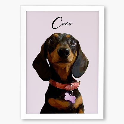 Cuadro Ilustración Busto Low Poly