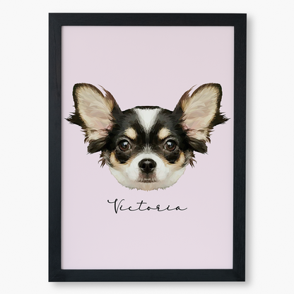 Cuadro Ilustración Rostro High Poly