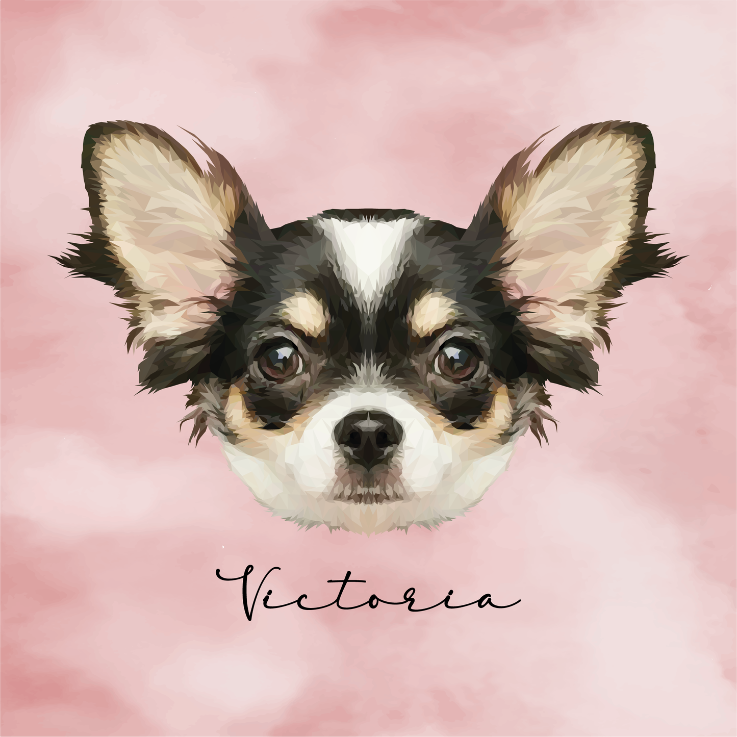 Ilustración Digital Rostro High Poly