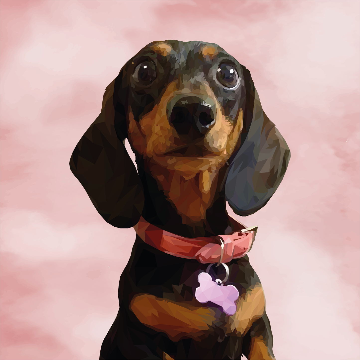 Ilustración Digital Busto Low Poly